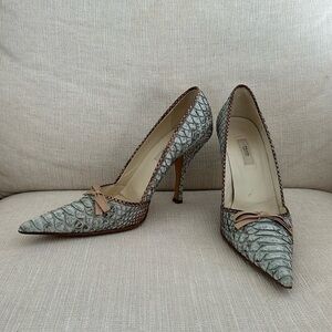 Prada snakeskin heels size 37 fits size 7 -7.5